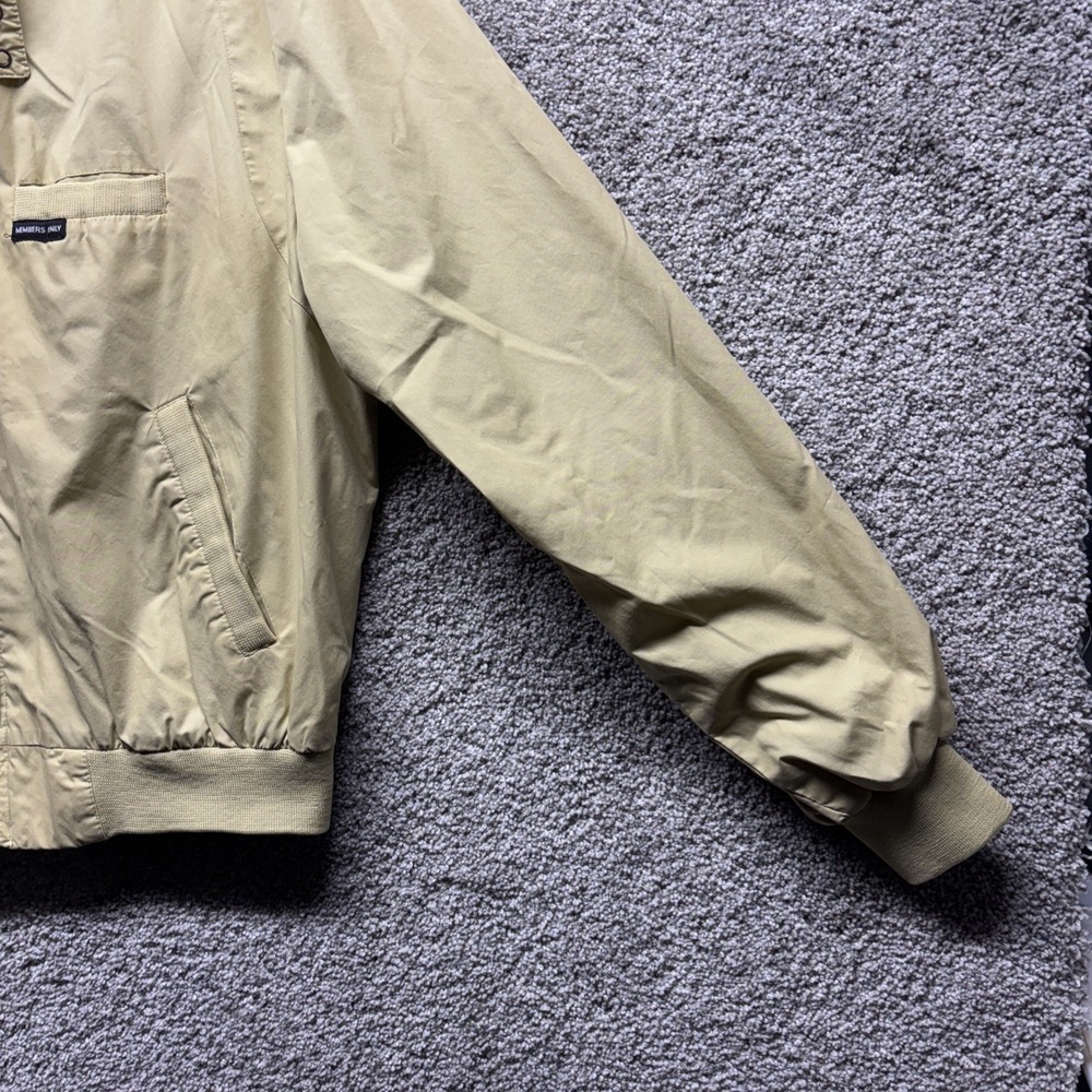 Vintage Members Only Jacket Adult 46L Yellow Full Zip Racer Bomber 80s Mens Read - Picture 2 of 12